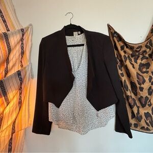 2 pièces Tristan - Comprend le veston et la blouse manches courtes à pois